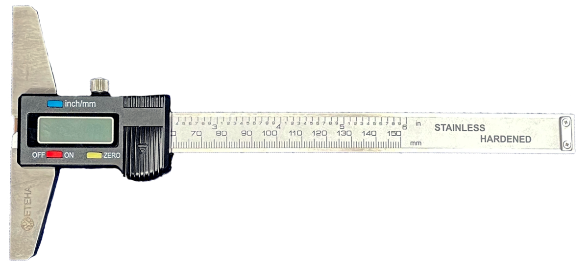 Digital depth gauge with hook 150 mm